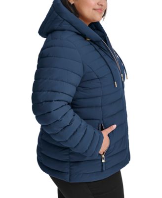 Plus Size Hooded Packable Puffer Coat, Created for Macy's