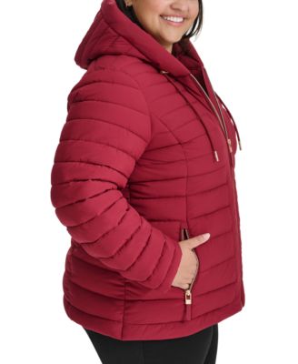 Plus Size Hooded Packable Puffer Coat, Created for Macy's