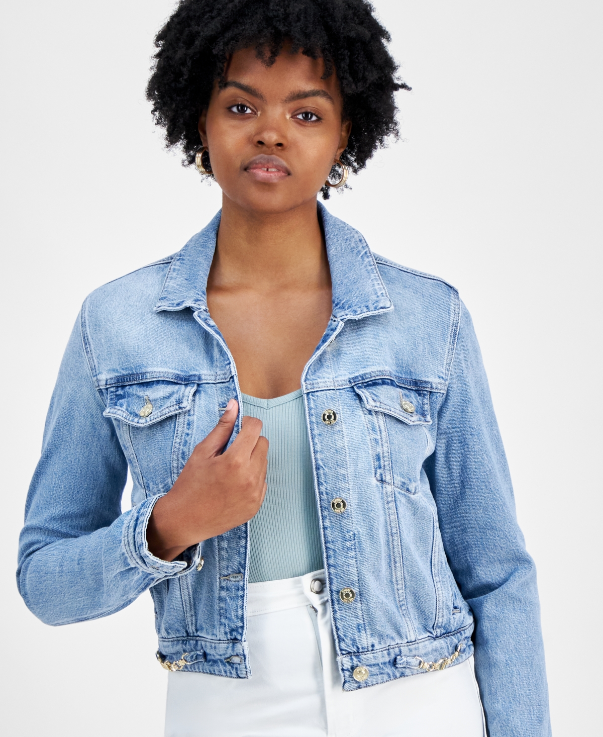 Guess Women's Stevie Long-Sleeve Denim Jacket
