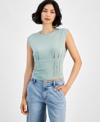 GUESS - Women's Karmen Cinched Sleeveless Corset Top