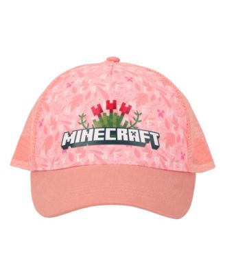 Minecraft Girls Roses Youth Pink Mesh Back Baseball Cap - Macy's