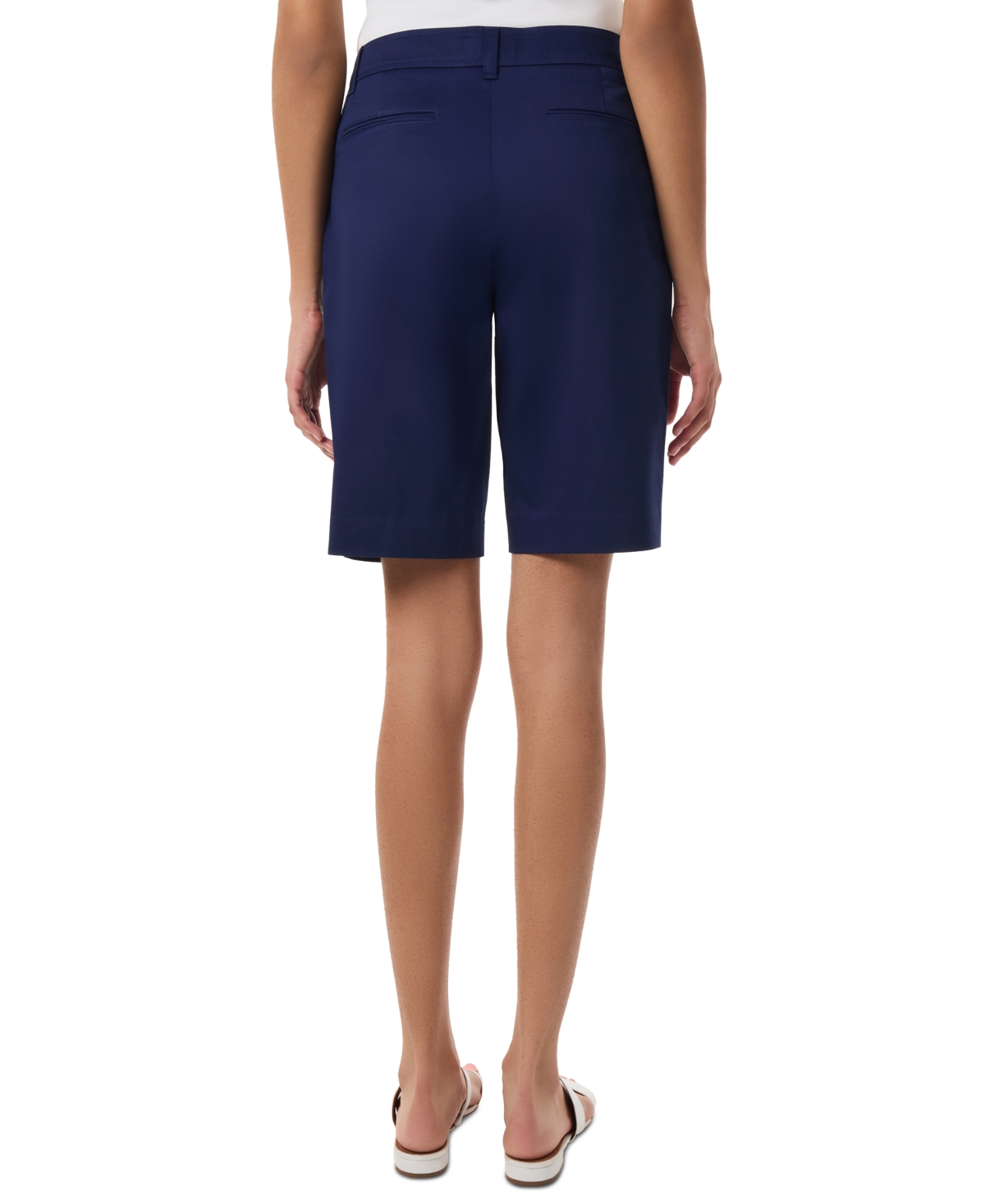 Jones New York Petite Mid-Rise Fly Front Duke Shorts