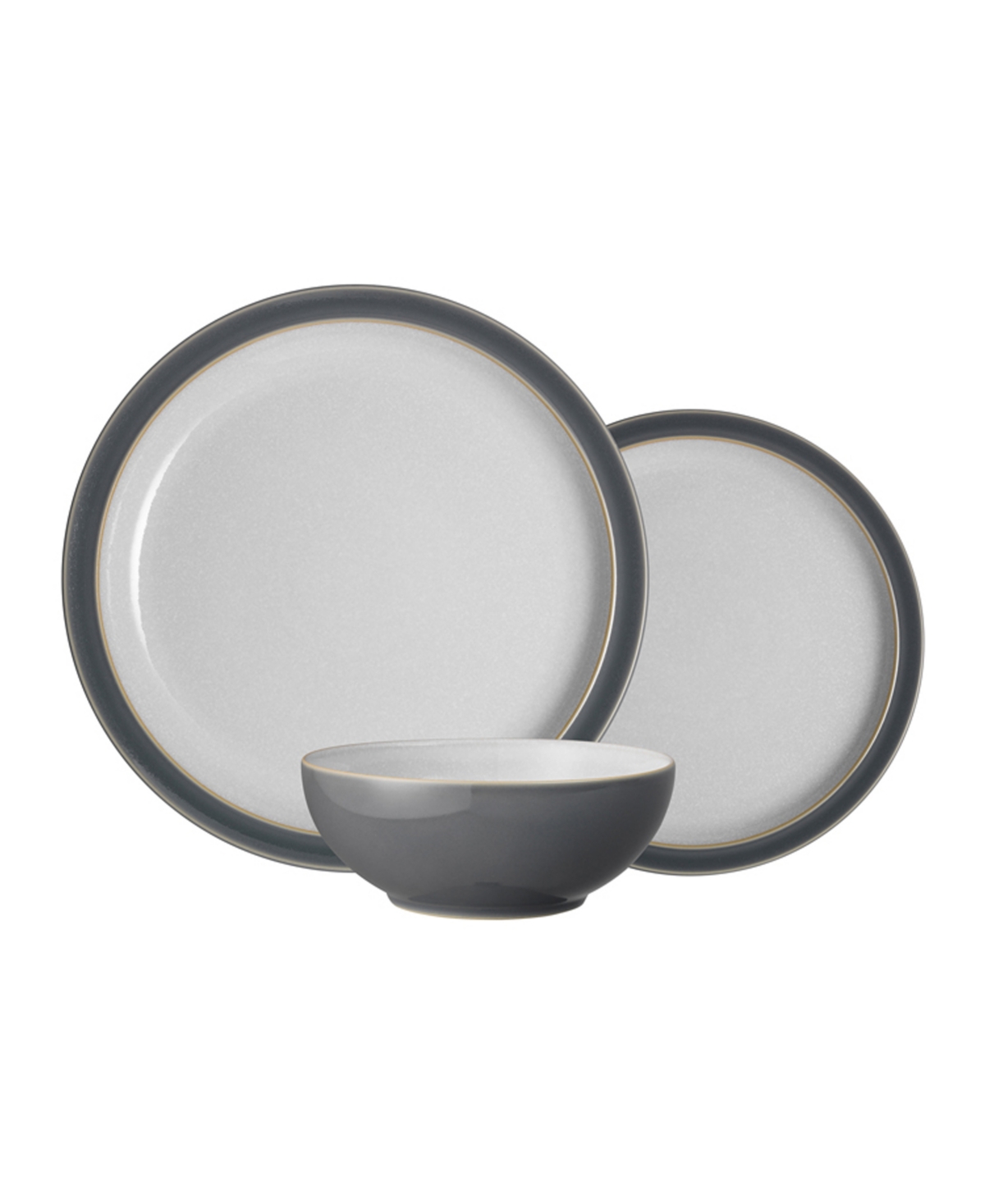 Denby Elements 12 Piece Set, Service For 4 In Dark Grey