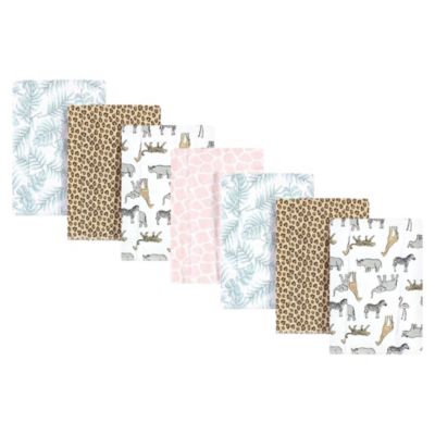 Hudson Baby - - Baby Boys and Girls Cotton Flannel Burp Cloths Set