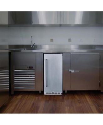 15" 3.2 Cu. Ft. Commercial Stainless Steel Built-in Beverage Refrigerator, Weatherproof and Outdoor Rated
