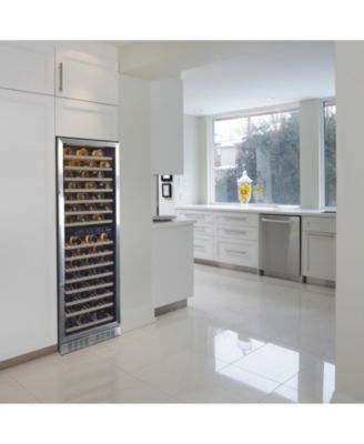 27" Built-in 160 Bottle Dual Zone Compressor Wine Fridge in Stainless Steel, Quiet Operation with Smooth Rolling Shelves