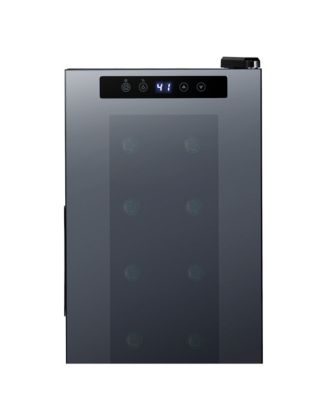 Shadow Series 12-Bottle Wine Cooler, Freestanding Wine Fridge with Digital Temperature Control & Double-Layer Glass Door