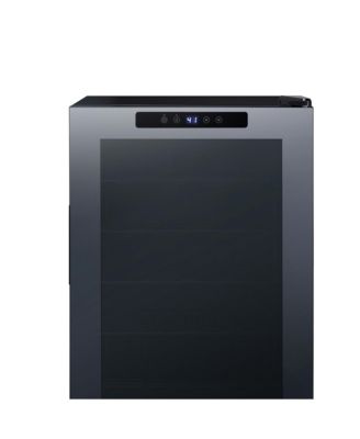 Shadow Series Wine Cooler Refrigerator 24 Bottle, Freestanding Mirrored Wine Fridge with Double-Layer Tempered Glass Door & Compressor Cooling for Reds, Whites, and Sparkling Wine, 41f-64f Digital Temperature Control