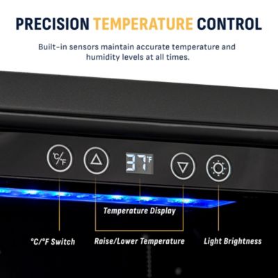 24" Built-in 177 Can Beverage Fridge in Stainless Steel with Precision Temperature Controls and Adjustable Shelves