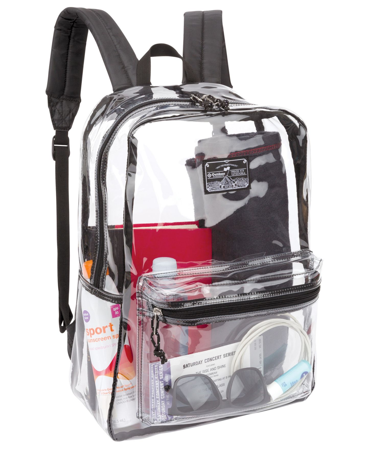 Сумки Outdoor Products Clear Pass Day Pack, цвет: Чёрный — фото 3