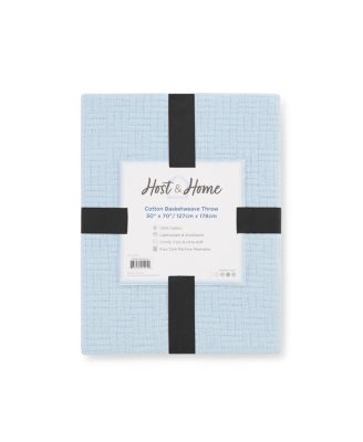 Host & Home 100% Cotton Basketweave Throw, 50" x 70"