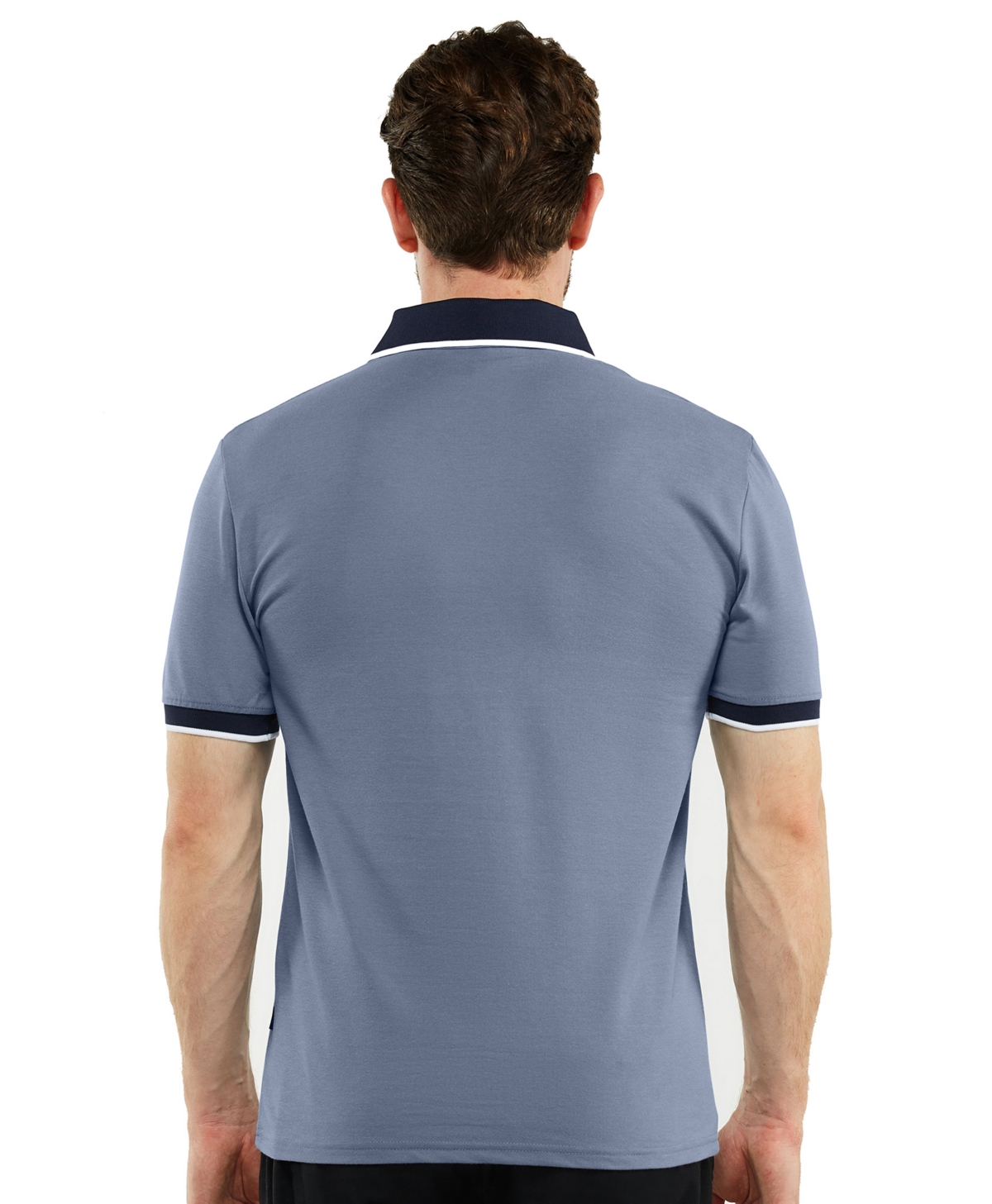 Mio Marino Big & Tall Classic-Fit Cotton-Blend Pique Polo Shirt with Contrast Collar