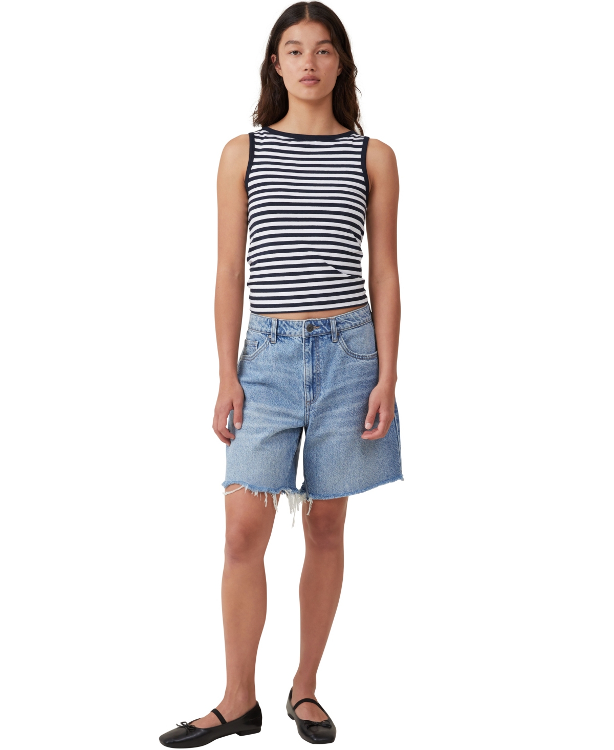 Shop Cotton On Women's Relaxed Denim Short In Blue
