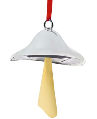 Nambé - Silver & Gold Plate Mushroom Holiday Ornament
