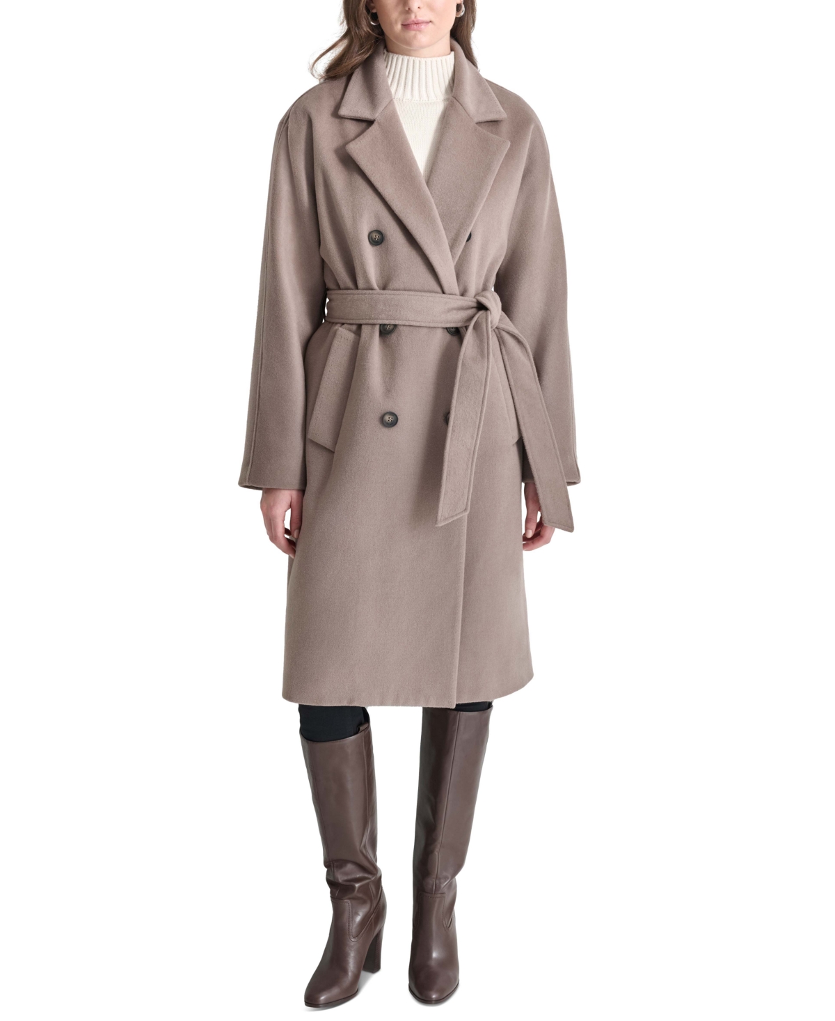 Dkny Women's Double-Breasted Belted Wrap Coat