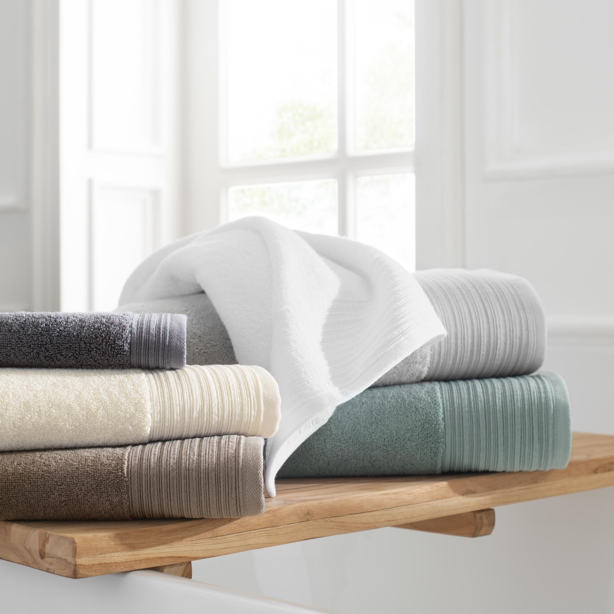 Aston and Arden Anatolia Turkish Hand Towels (4 Pack), 18x32, 600 Gsm, Woven Linen-Inspired Dobby, Ring Spun Combed Cotton, Low Twist