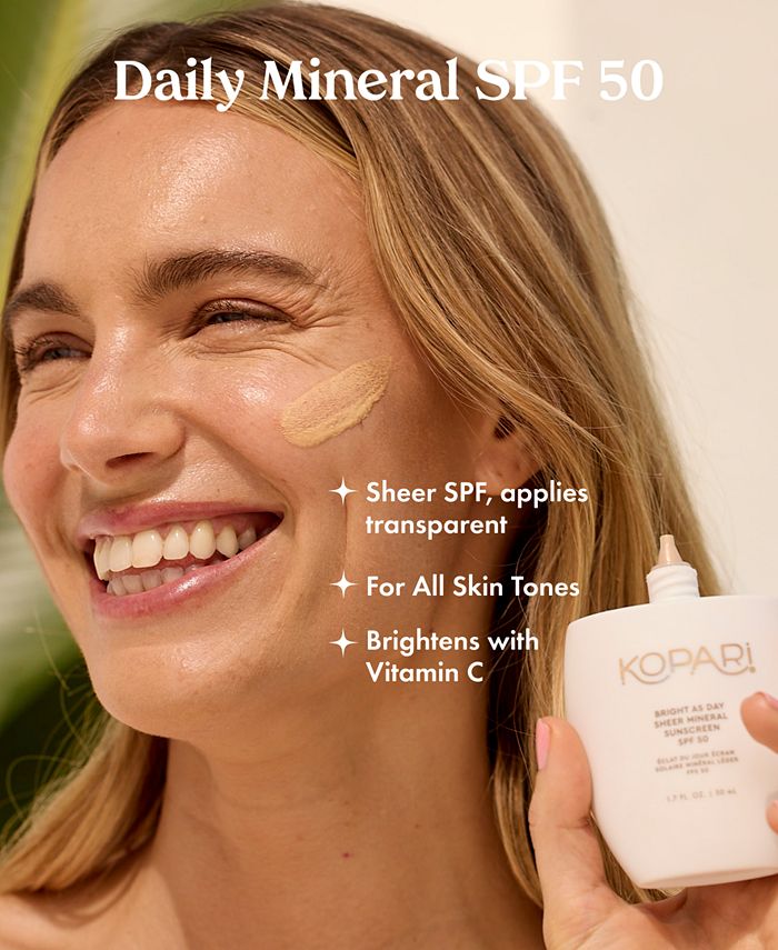 Kopari Beauty Bright As Day Sheer Mineral Sunscreen SPF 50, 1.7 oz