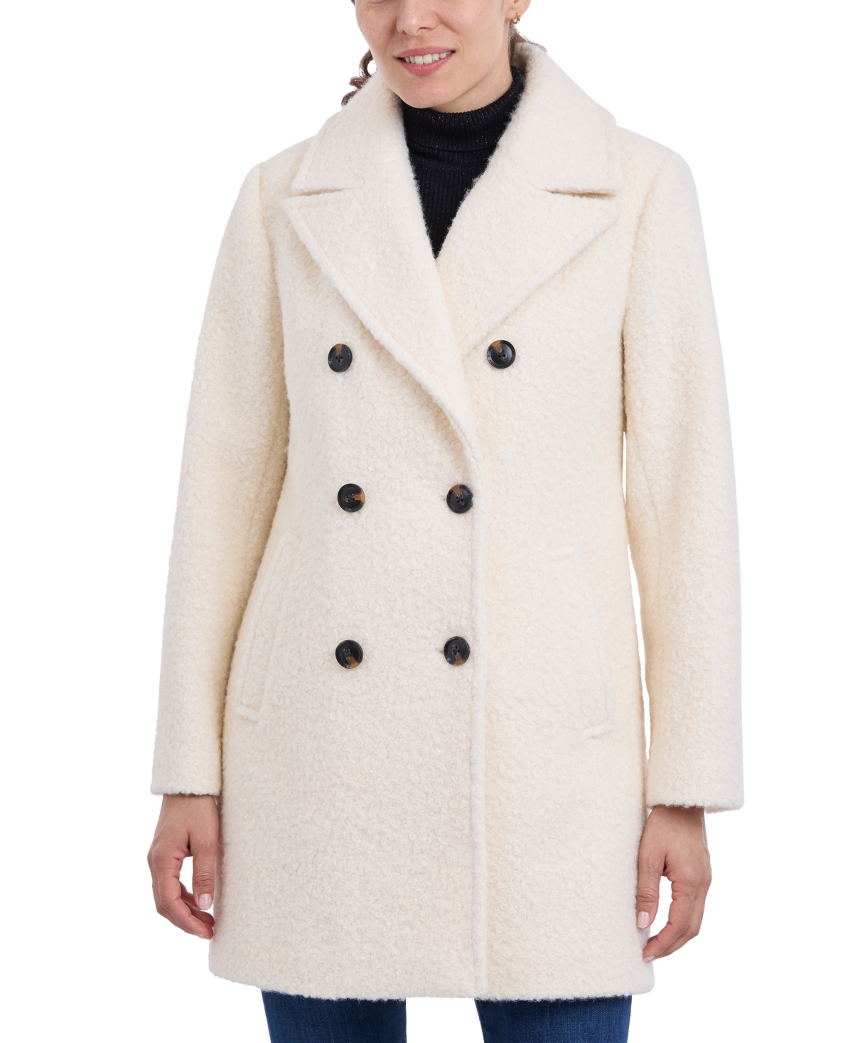 BCBGeneration Women s Faux Leather Belted Trench Coat Black Smart Closet