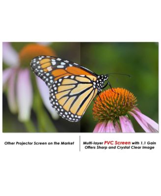 100" Portable Detachable Projector Screen with Stand Movie Projection 16:9 HD 1.1 Gain