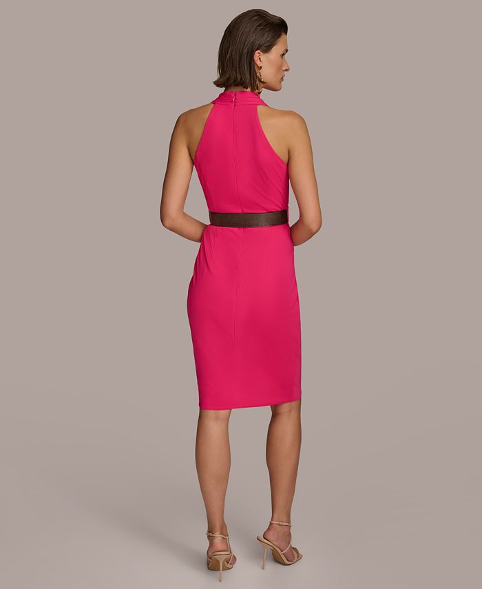 Donna Karan New York Donna Karan Women's Belted Sheath Dress - Macy's