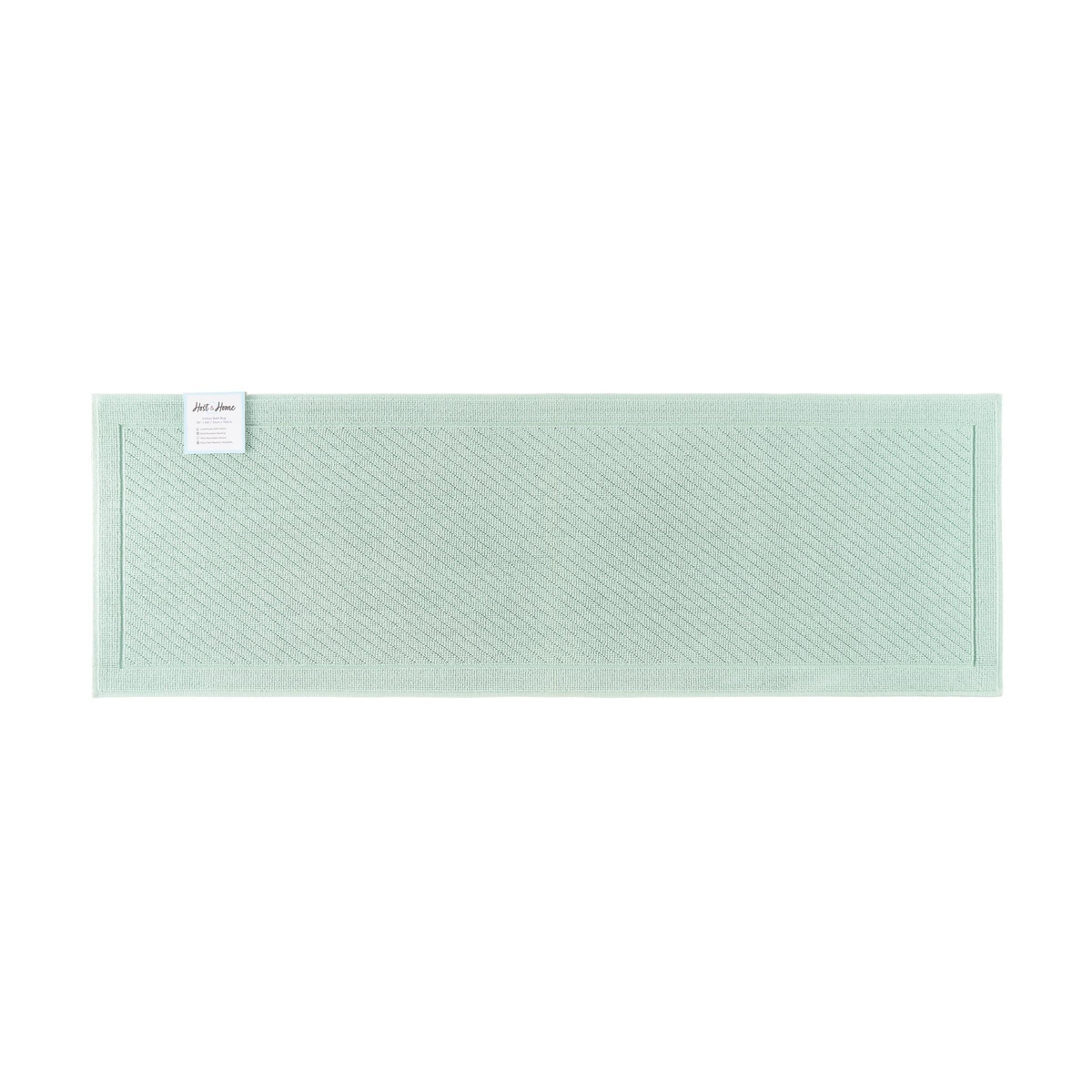 Host & Home Cotton Bath Rug, Stylish Textured Woven Design, Slip Resistant Backing, 5 Color Options, 20x60 Runner
