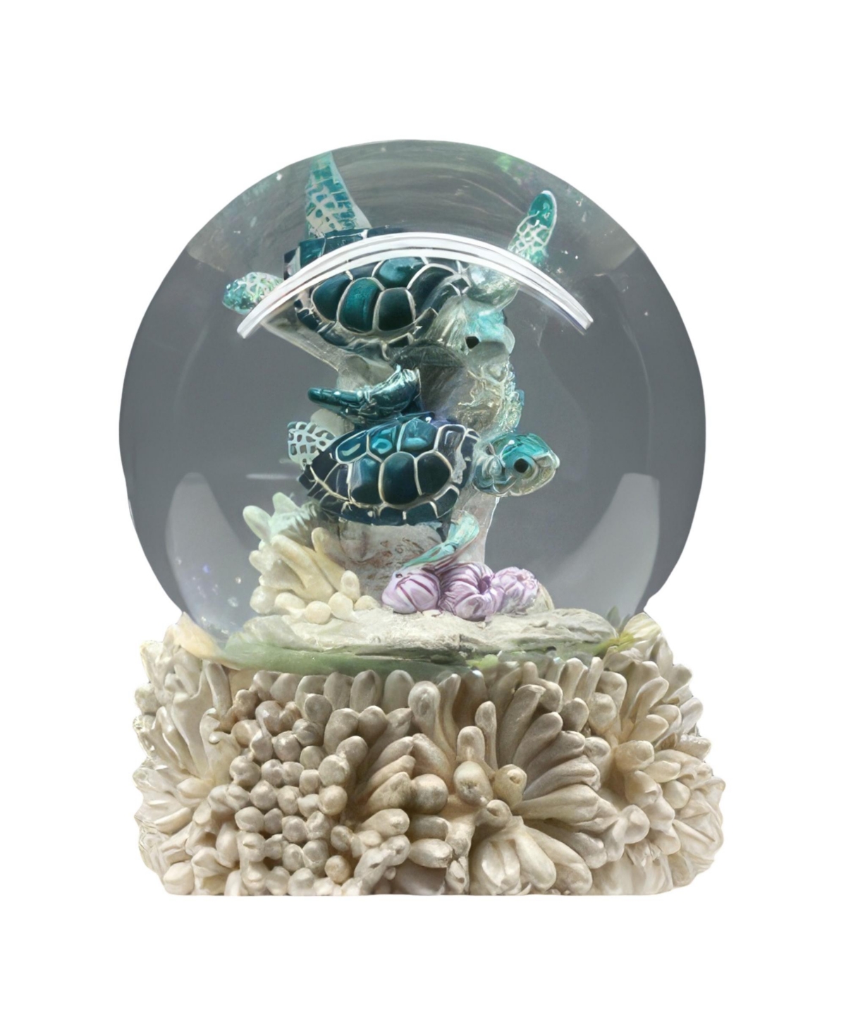 3.25"H Sea Turtle Snow Globe Home Decor Perfect Gift for House Warming, Holidays and Birthdays - Multicolor