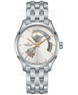 Hamilton - Men's Swiss Automatic Jazzmaster Open Heart Stainless Steel Bracelet Watch 40mm