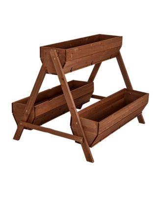 Vertical Raised Garden bed with 3 Wooden Planter Boxes
