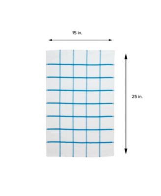 Premier Kitchen Towels (Set of 6), 3 Solid Color Towels and 3 White Towels with Matching Pattern, 15x25 in., Soft Ringspun Cotton