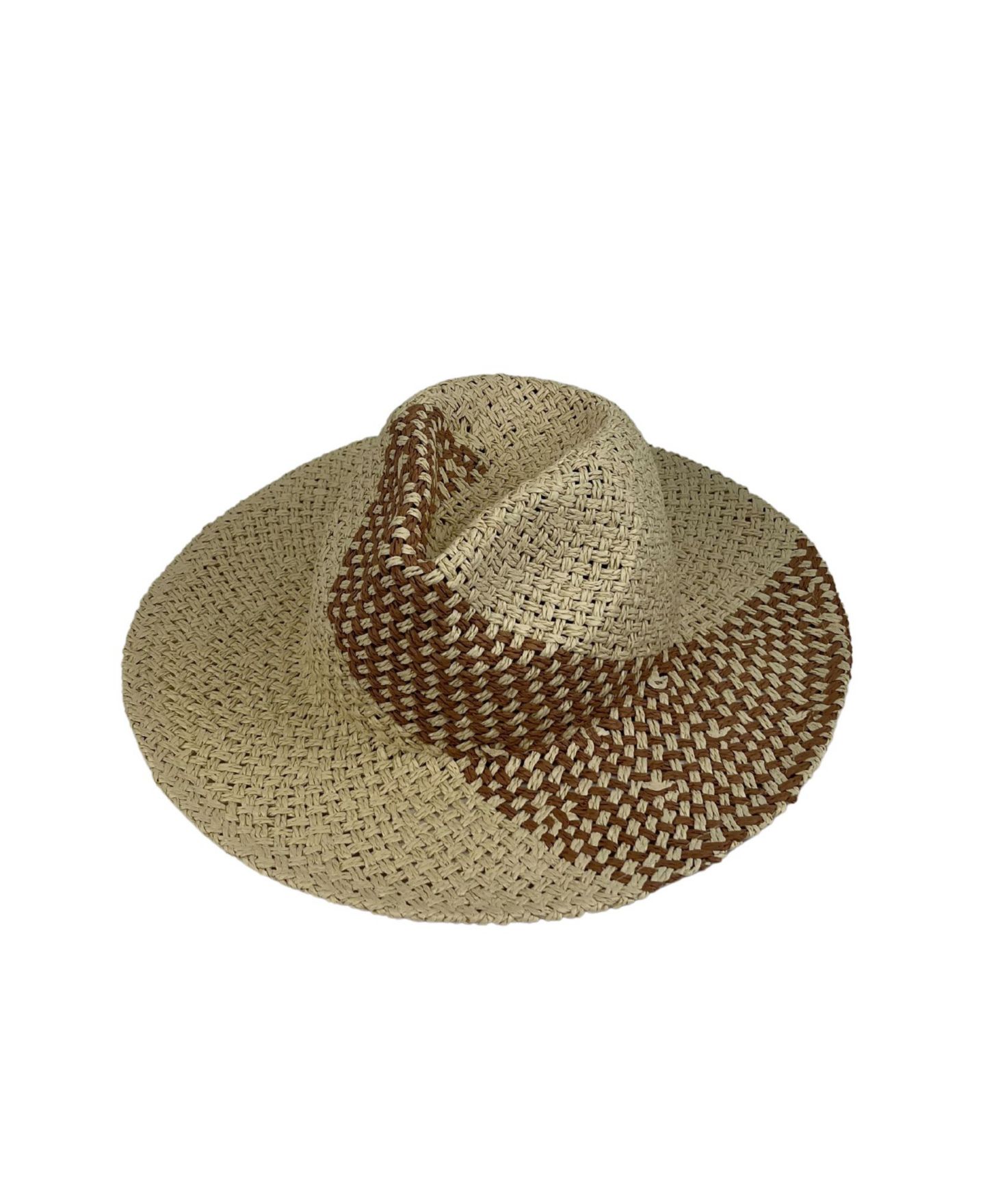 Женский головной убор Marcus Adler Straw Panama Hat with Color Detail, цвет: Рыжевато-коричневый — фото 1