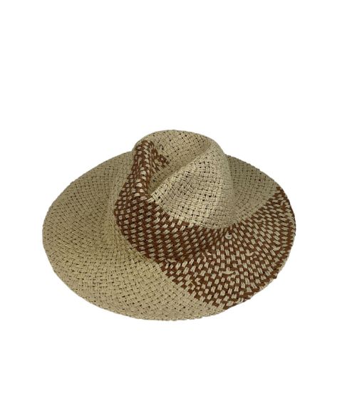Женский головной убор Marcus Adler Straw Panama Hat with Color Detail, цвет: Рыжевато-коричневый