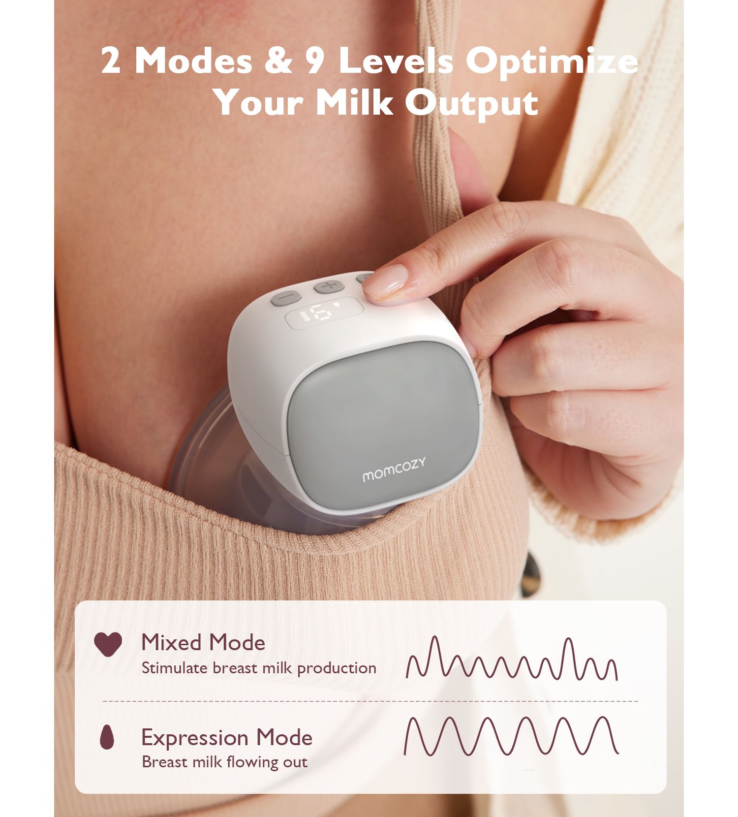 Single S9 Pro Wearable Breast Pump Upgraded - Long Battery Life