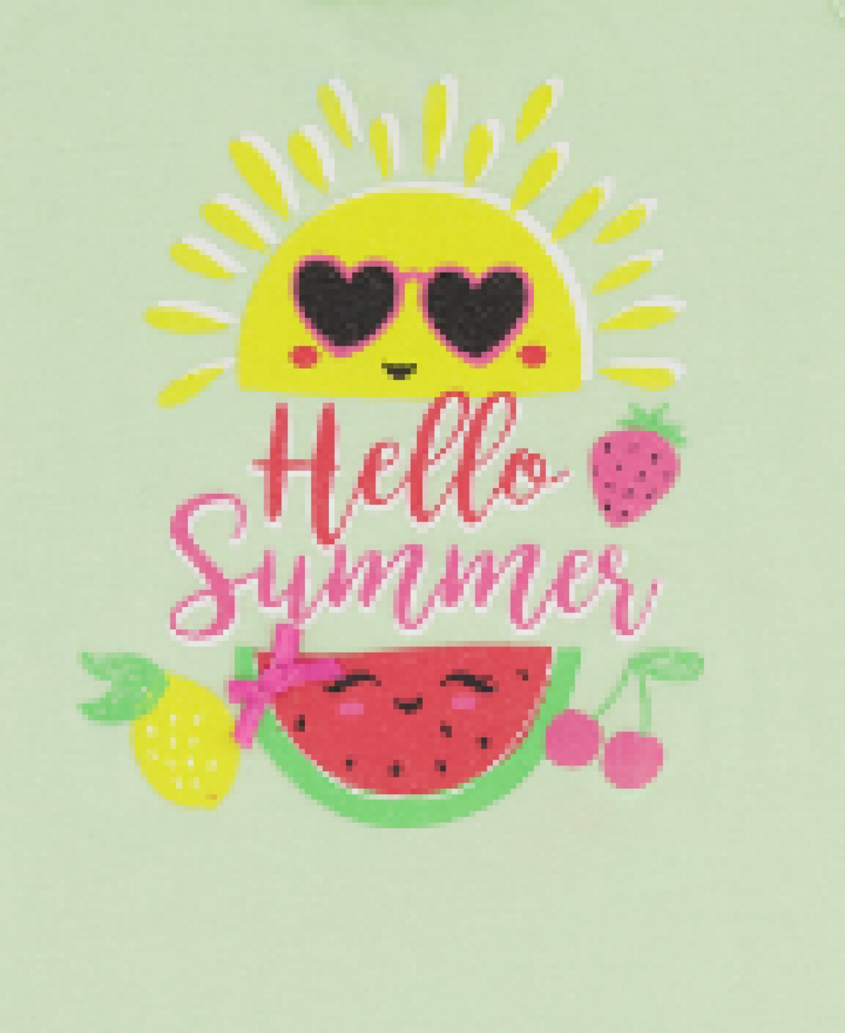 Kids Headquarters Toddler Girls Hello Summer Tank & Ruffle-Trim Printed Terry Shorts, 2 piece set