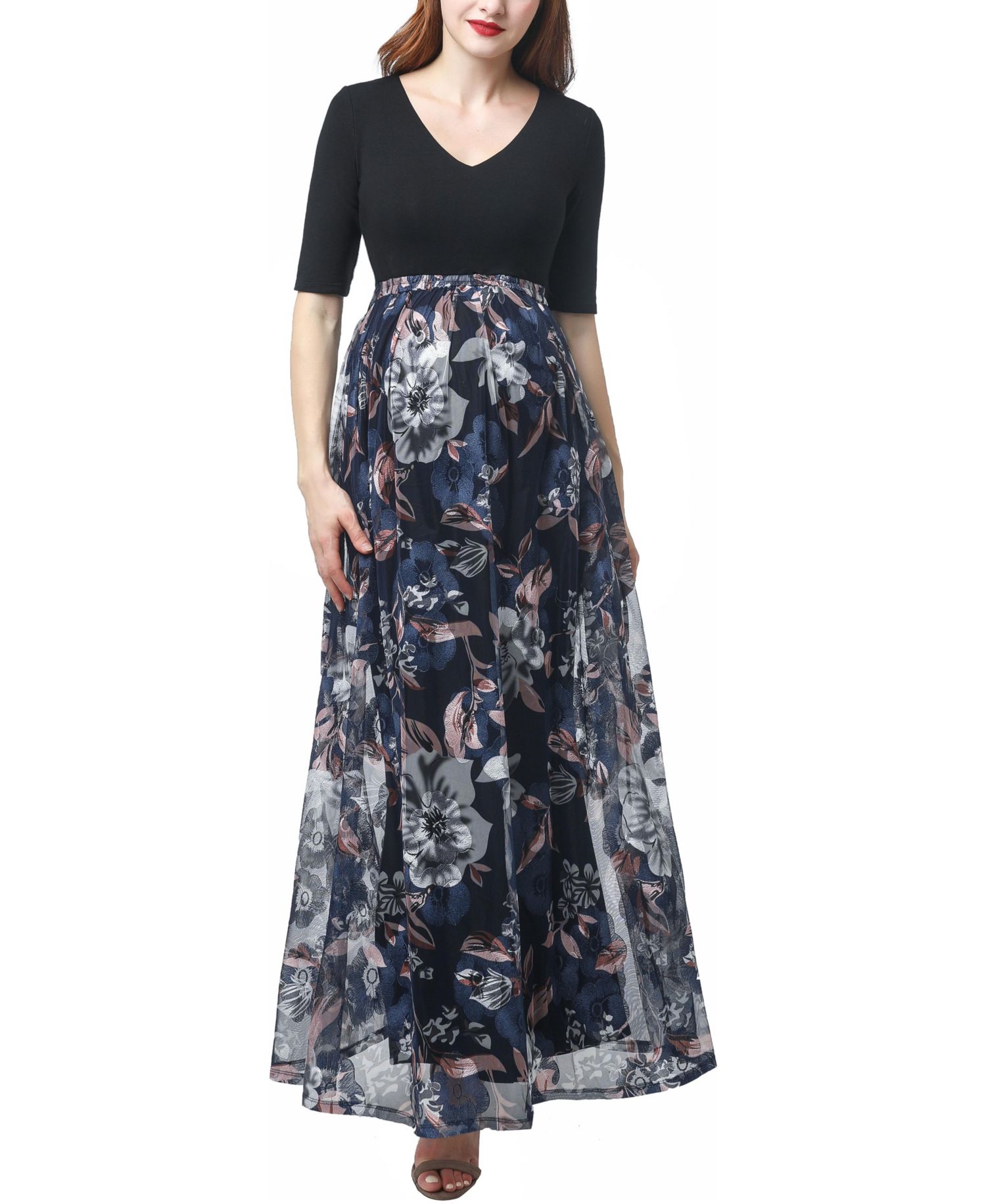 Women's Annabelle Mesh Print Maxi Dress