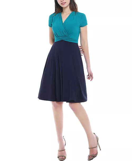 maternity v-neck faux wrap nursing dress