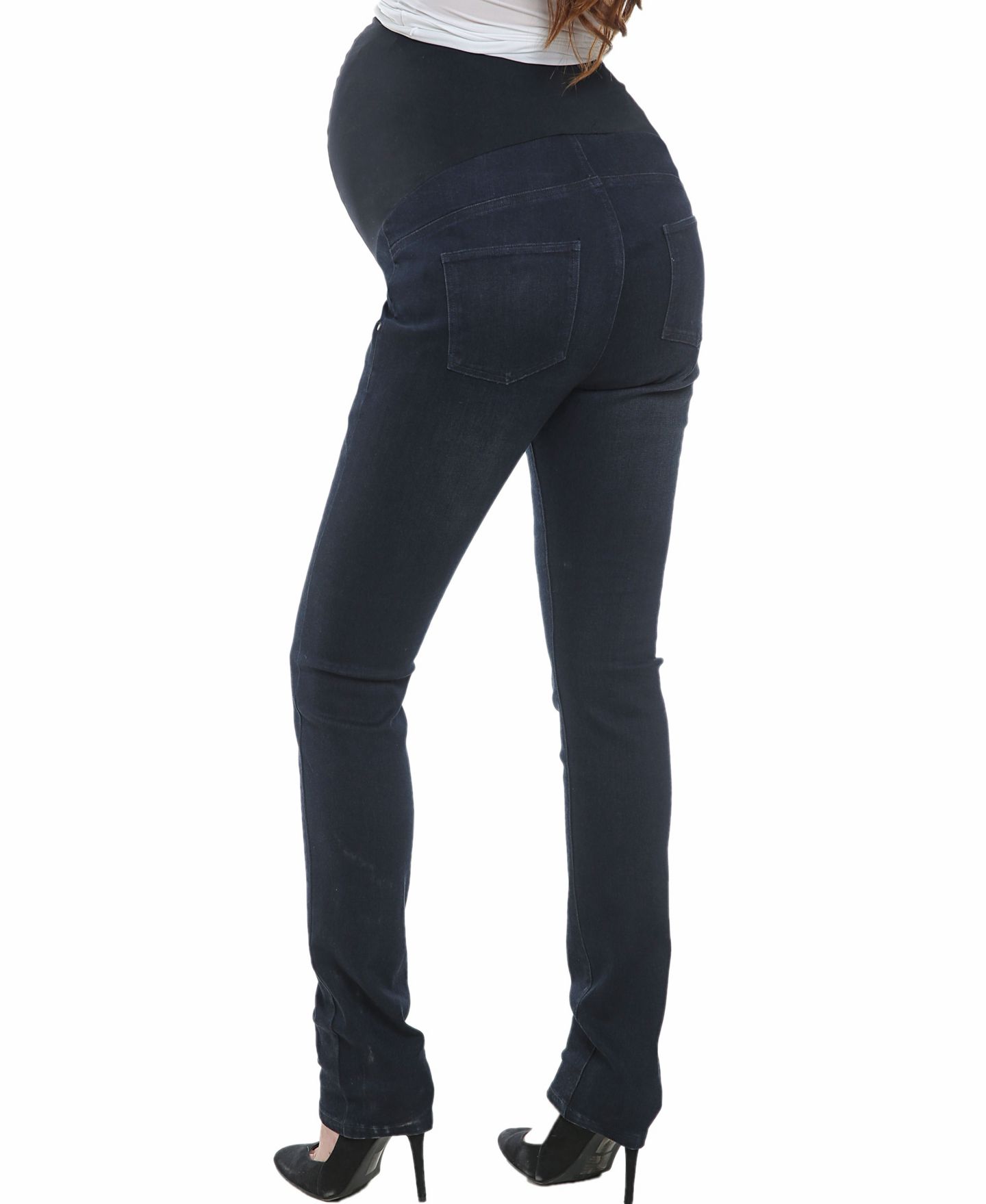 Женские джинсы kimi + kai Maternity Frankie Stretch Straight Leg Denim Jeans, цвет: Чёрный синий — фото 3