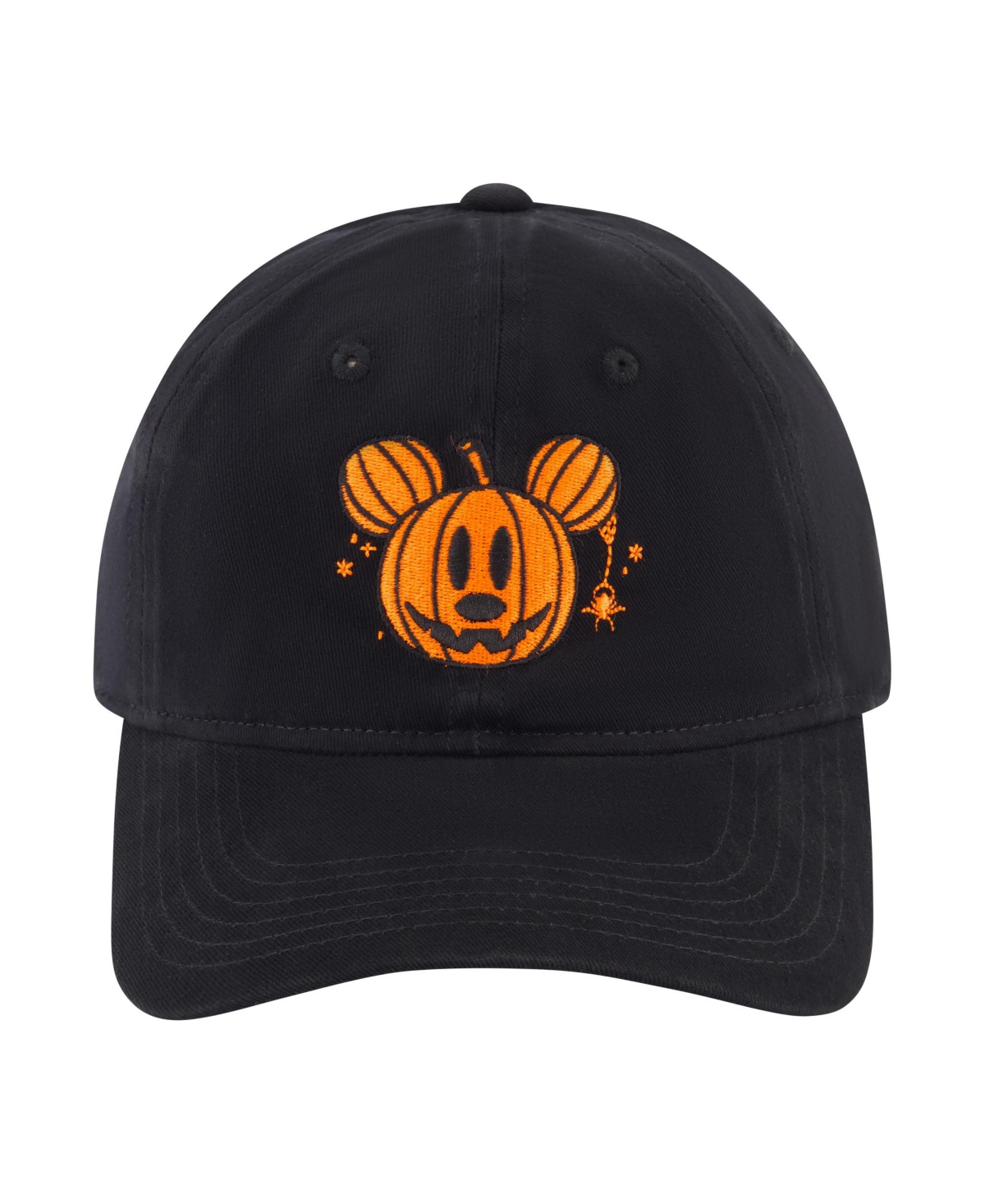Men's Mickey Mouse Pumpkin Head With Plaid Underbrim Hat - Black