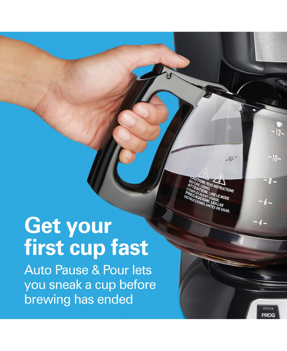 Hamilton Beach Programmable 12 Cup Coffee Maker In Black