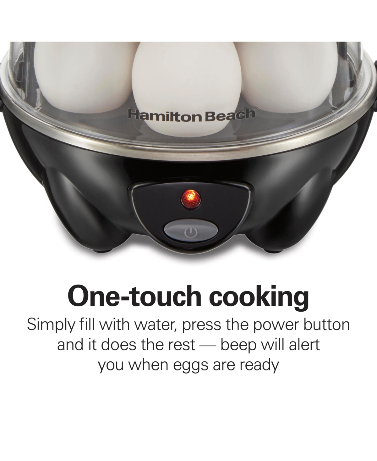 Hamilton Beach 3-in-1 Egg Cooker With 14 Egg Capacity In Black