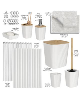 22 Piece Complete Bathroom & Vanity Accessories Set,Set includes: Small 17”x24” Large 20”x32”.