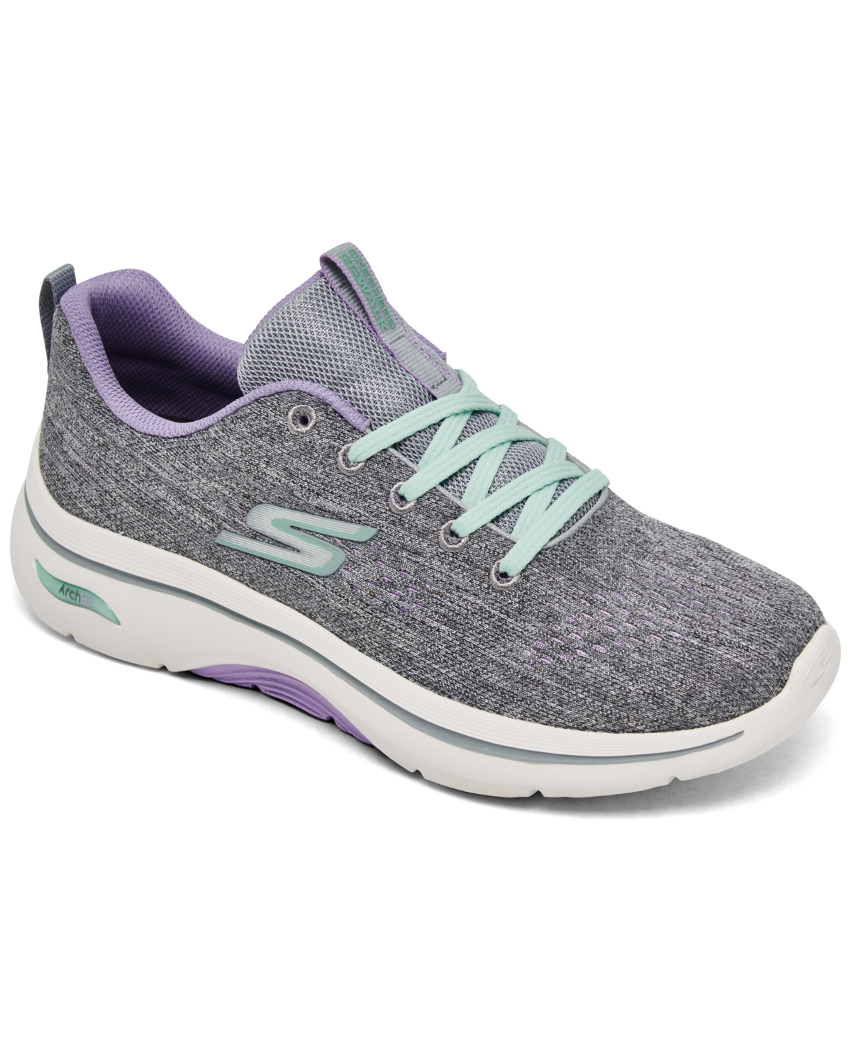 Women's Go Walk Arch Fit 2.0 - Vivid Sunset Walking Sneakers from Finish Line - Gray/lavender