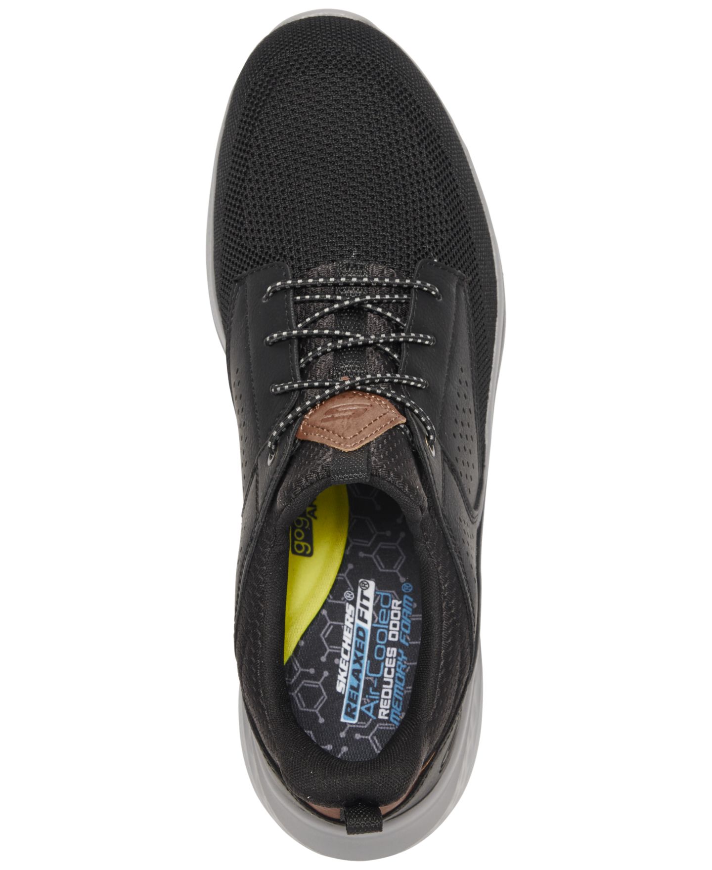 Мужские кроссовки Skechers Relaxed Fit: Slade - Breyer Casual, цвет: Чёрный / Коричневый — фото 5