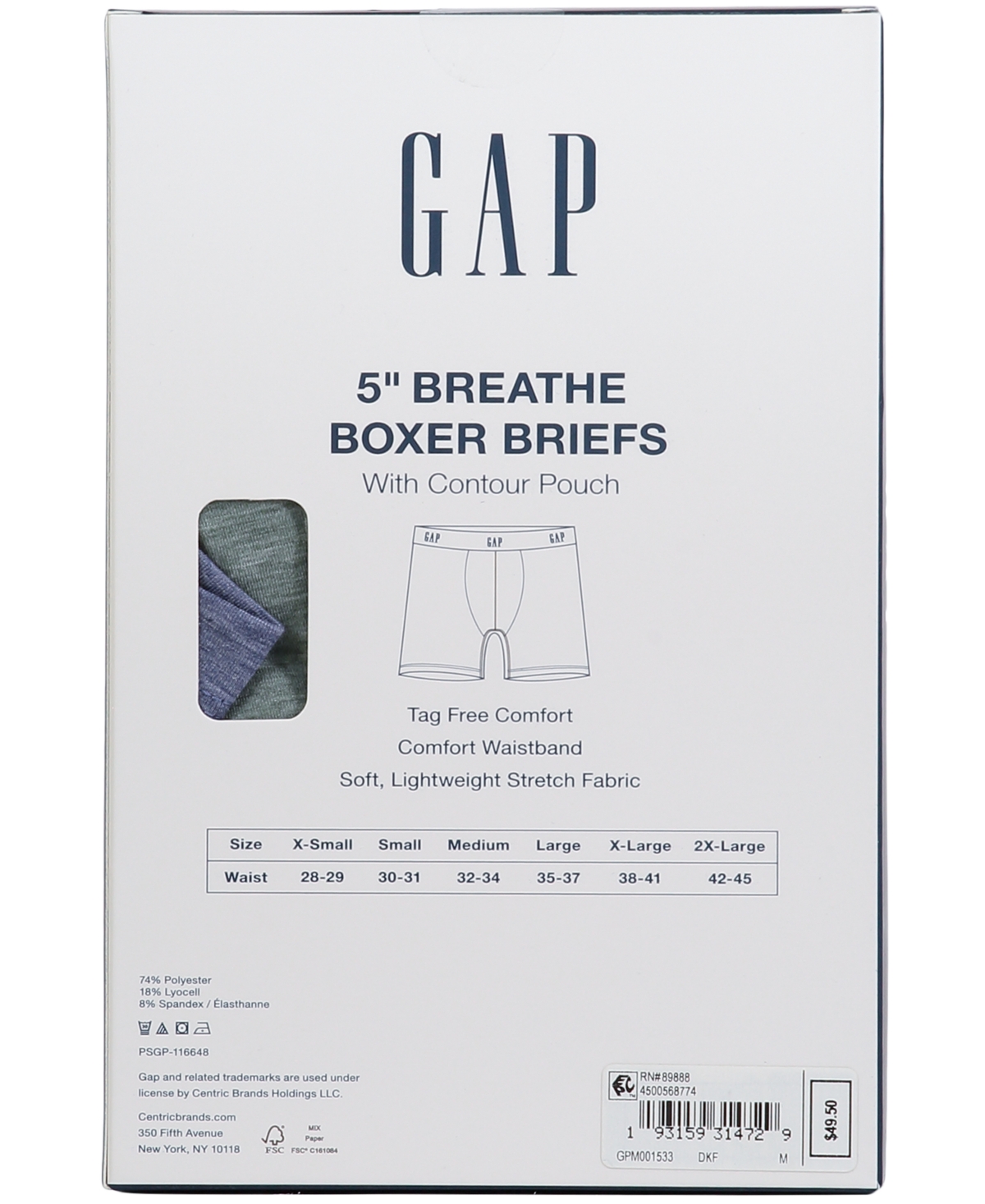 Shop Gap Men's 3-pk. Stretch Contour-pouch 5" Boxer Briefs In Dark Fores