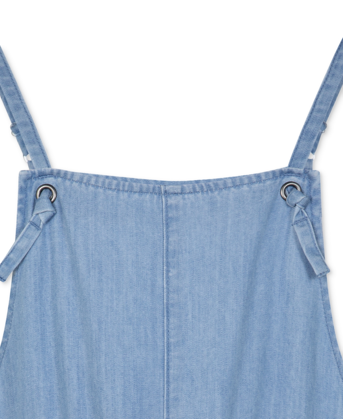 Shop Hurley Big Girls Square-neck Chambray Shortall In Lylight C
