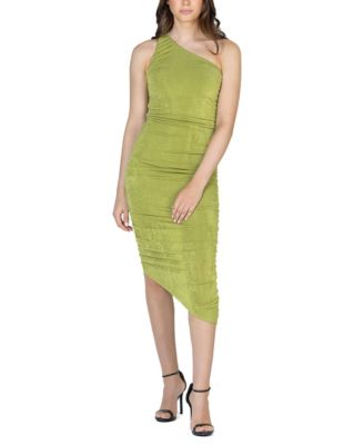 One Shoulder Ruched Bodycon Dress
