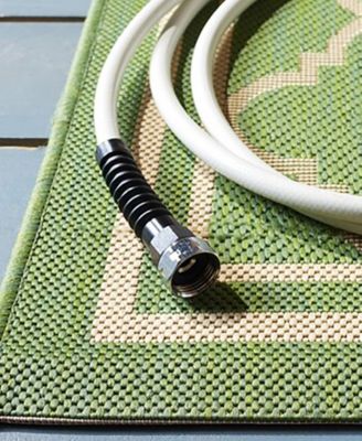 Courtyard CY6918 Green and Beige 5'3" x 7'7" Outdoor Area Rug