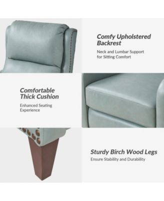 1 piece Leather Pushback Recliner chair