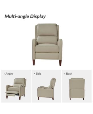 1 piece Leather Pushback Recliner chair