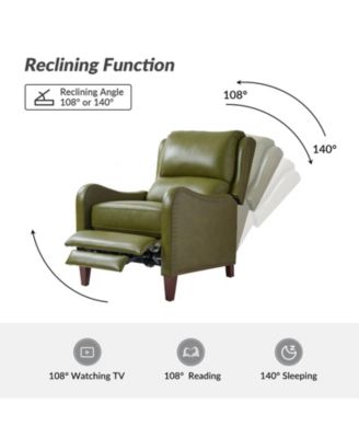 1 piece Leather Pushback Recliner chair