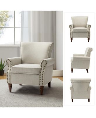 Mooresville Upholstered Armchair with Solid Wood Legs